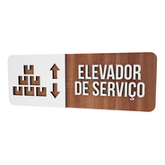Placa Elevador Serviço Hotel Consultório Restaurante Empresa
