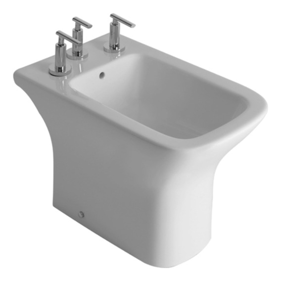 Bidet De 3 Agujeros: Sanitarios Ferrum Temple Blanco Bba3x