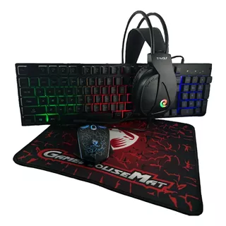 Combo Gamer Twolf - T400 Teclado Mouse Auriculares Mousepad 