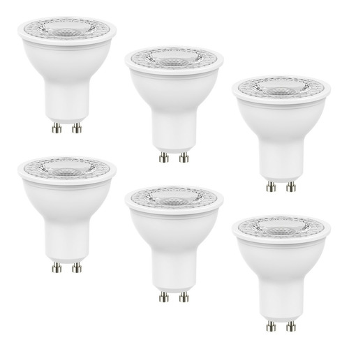 Paq. 6 Pzs Foco Gu10smd5w/c Lámpara De Led,  Calux