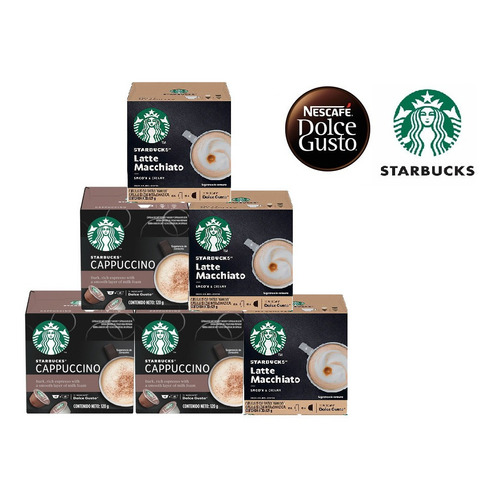 Capsulas De Café Starbucks X3 Capuccino X3 Latte Macchiato