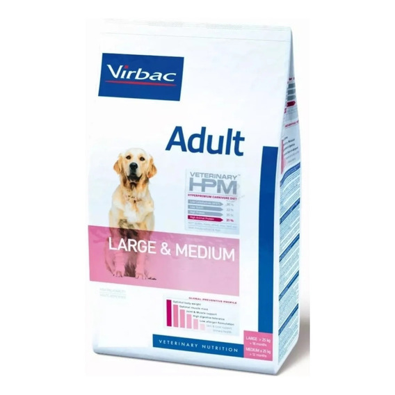 Alimento Perros Hpm Adult Large & Medium 16kg Virbac