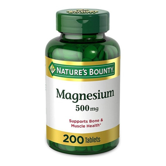 Magnesio 500mg Magnesium 200 Tab Nature's Bounty Salud Ósea