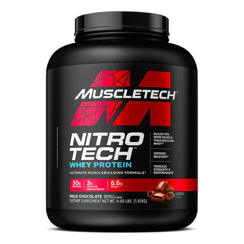 Muscletech Nitro Tech Whey Protein Proteina 4 Lb Milk Chocolate