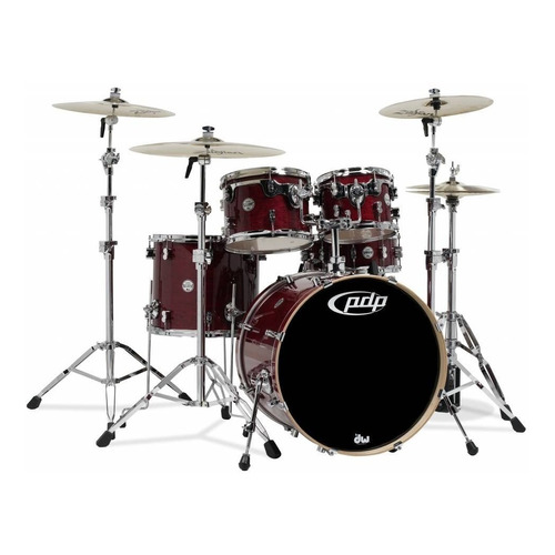 Batería Pdp Concept Maple 5 Cuerpos Bombo 22'' Pdcm2215 Color Cherry stain