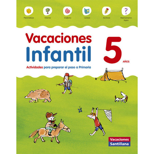 Vacaciones Infantil 5 Aãâos, De Vários Autores. Editorial Santillana Educación, S.l., Tapa Blanda En Español