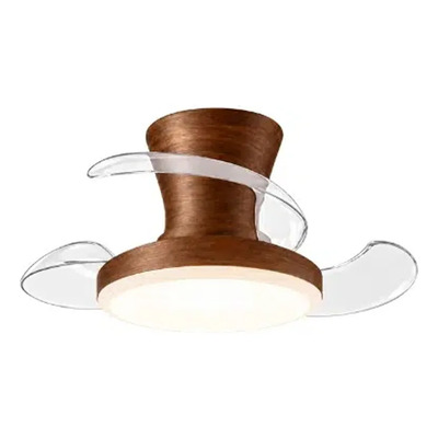 Ventilador De Techo Eurus Madera Con Led Control Remoto Ld 71 Cm Madera Transparente 3