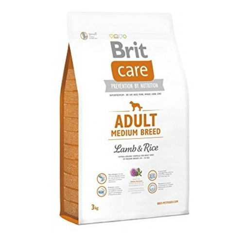 Alimento Brit Brit Care Adult para perro adulto de raza mediana sabor cordero y arroz en bolsa de 3kg