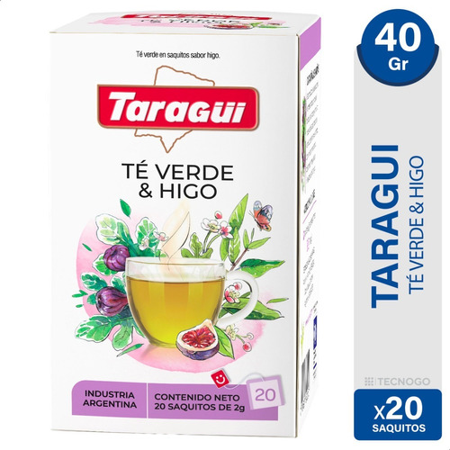Te Verde Sabor Higo Taragui Saquitos Infusion - 01mercado