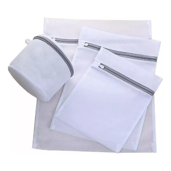 Kit X4 Bolsa Malla Para Lavadora Para Lavar Ropa Delicada X4