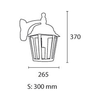 Farol 6 Caras Jardin Exterior Vidrio Apto Led E-27