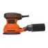 Lijadora roto orbital Black+Decker BDERO100 con sistema velcro naranja 50Hz 180W 220V