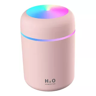 Humidificador Usb Portátil H2o, 300 Ml, Difusor De Aire Puro, Color Rosa