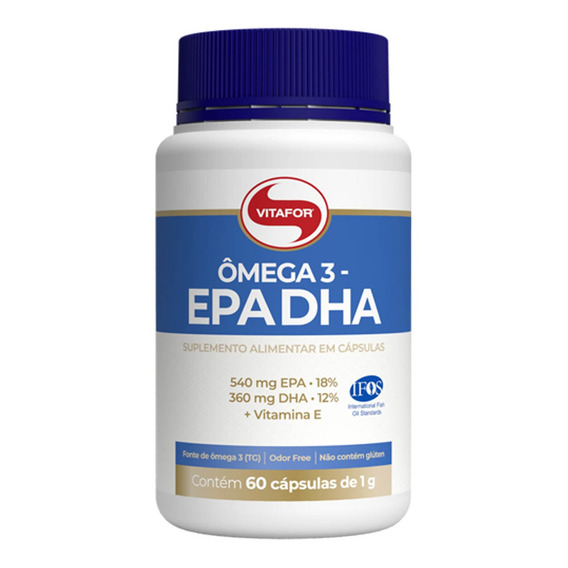 Omega 3 (18% EPA y 12% DHA) Vitafor 1000 mg 60 cápsulas