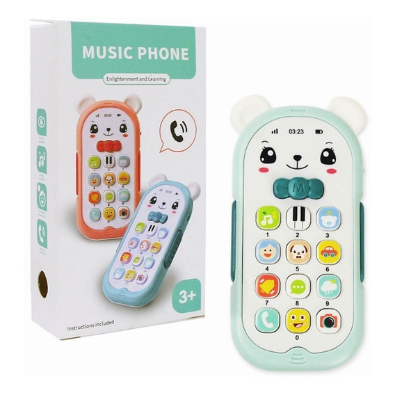 Teléfono Celular Musical Luminoso Juguete Para Bebé Y Niños