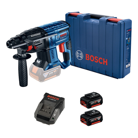 Rotomartillo Bosch Gbh 185-li 18v 2 Baterías Y Maletín Color Azul Frecuencia 1800