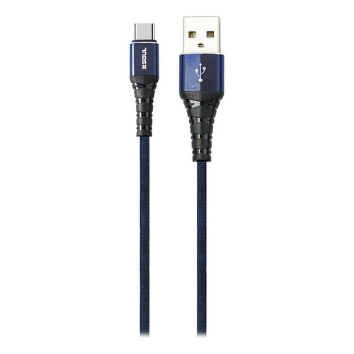 Cable Usb Tipo C 2.0a Carga Rapida Y Datos Soul Full Jean Color Azul