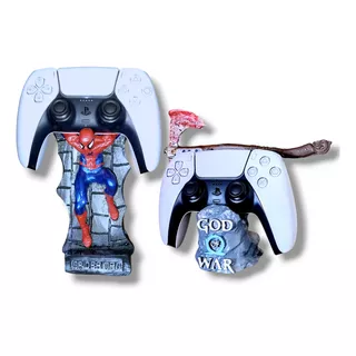 Kit 2 Porta Controles God Of War E Homem Aranha Ps4 Ps5 Xbox