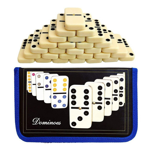 Juego De Domino Doble 6 En Cartuchera 28 Fichas 