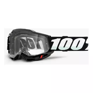 Gafas Google D/ Trail Para Motocross, 100% Accuri 2, Lentes Negras De Color Transparente, Talla Única