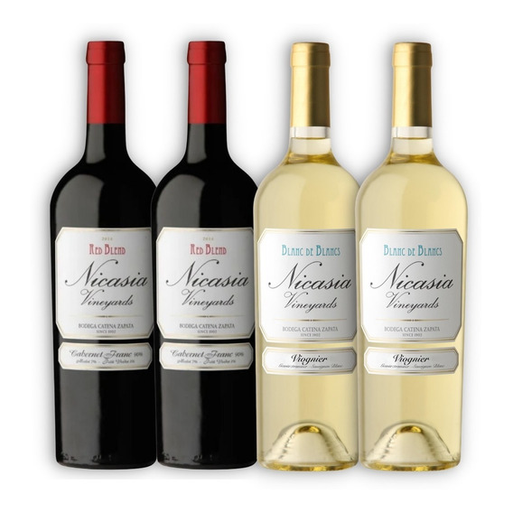 Kit Vino Nicasia 2u Cabernet Franc + 2u Blanc De Blancs