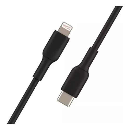 Cable Para iPhone Usb Tipo C A Lightning Carga Rapida Noga E Color Negro