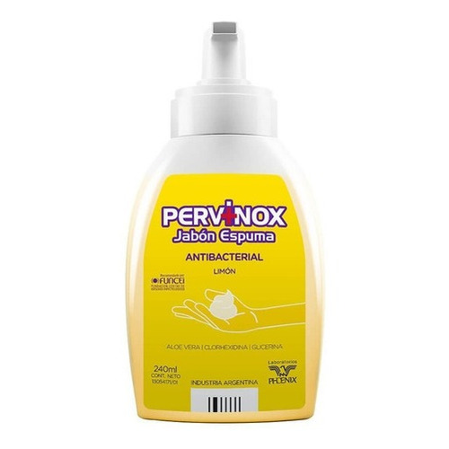 Pervinox Jabón Espuma Antibacterial Limón 240 Ml