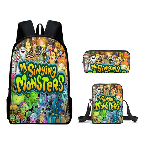 Mochila Escolar De Dibujos Animados My Singing Monsters Mons Color Un