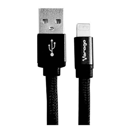 Cable Vorago Para iPhone Usb Metal 1m Carga Y Datos /v /vc Color Negro