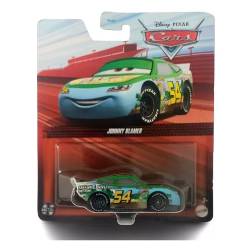 Cars Disney Pixar Johnny Blamer Corredor 54 Color Verde