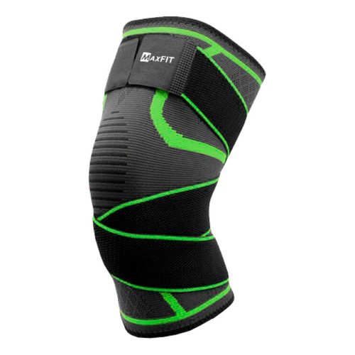 Par Rodillera Elástica Compresión Correr Crossfit Maxfit Hx918 Color Verde Talla G