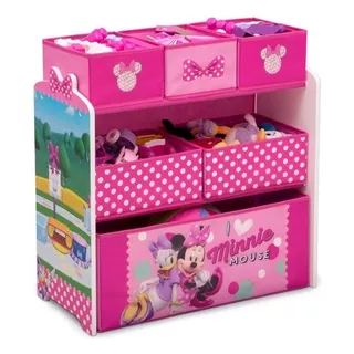 Organizador De Juguetes Minnie - 6 Contenedores, Mvd Kids Color Rosa Chicle