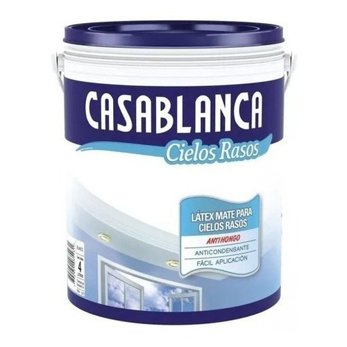 Pintura Látex Cielorraso Casablanca 10 Lts Antihongo Color Blanco