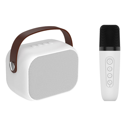 Karaoke Dekkin Parlante Inalámbrico Bluetooth Efectos De Voz Color Blanco