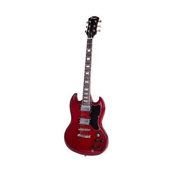 Guitarra Eléctrica Parquer Sg Cherry Roja Con Funda Cuota