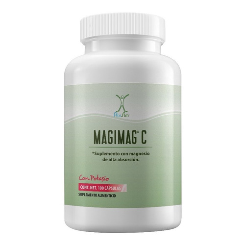 Suplemento en cápsula Natural Slim  MAGIMAG C citrato de magnesio en pote de 49g 100 un