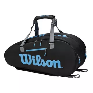 Bolso Raquetero Wilson Ultra X9 En Color Negro