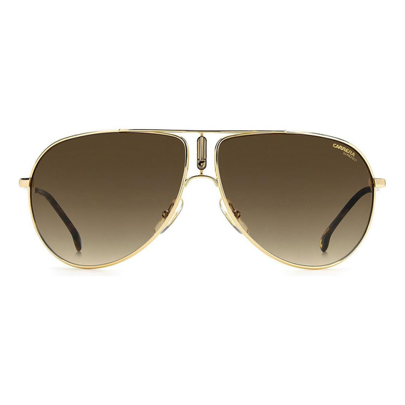 Lentes De Sol Carrera Gipsy65 J5gha Café/carey Para Hombre Color de la lente Café degradado Color de la varilla Oro/Carey Color del armazón Oro Diseño Piloto