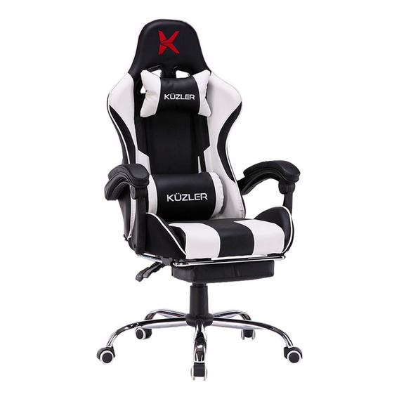 Silla Gamer Kuzler - Con Masajeador Lumbar Color Blanco