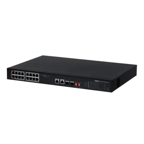 Switch Poe Ethernet 18 Puertos 135w 10/100mbps 2 Sfp 7.2gbps DH-PFS3218-16ET-135 Dahua