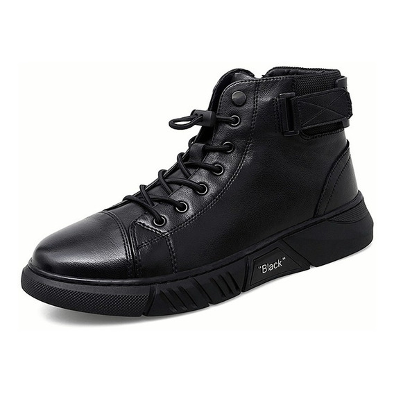 Botas Casuales Hombre De Cuero Antideslizante Con Cremallera