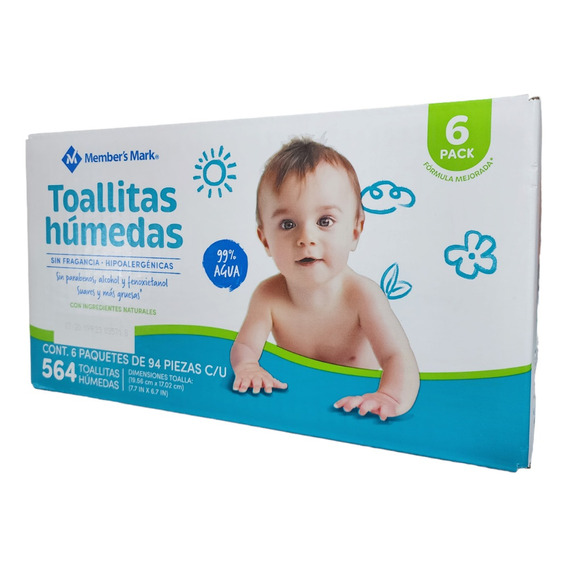 Toallitas Húmedas Para Bebe Member's Mark 564 Toallitas