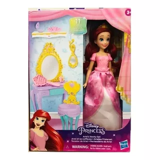 Boneca Princesa Disney C/ Penteadeira Real Da Ariel - Hasbro