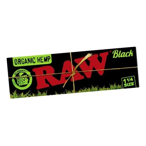 Papel De Armar Raw Black Organic Hemp Size 1 1/4 Valhalla