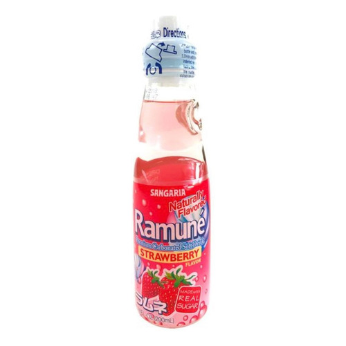 Ramune Sangaria Fresa Soda Refresco Japones Canica 200ml