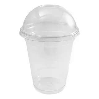 Vaso Frappe 14oz Cristal Con Tapa Marca Converpro 100 Juegos