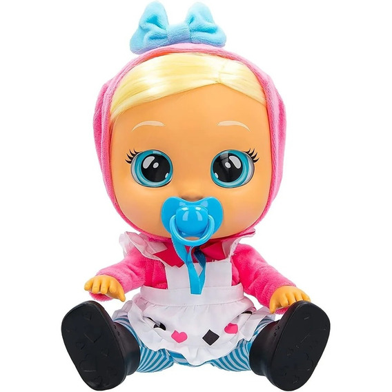 Muñeca Cry Babies Dressy Bebe Lloron Con Pelo Real Original 