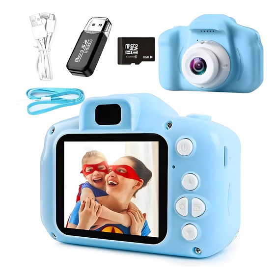 Cámara Digital Niños De Fotos Video Jueguete +tarjeta 8gb Sd