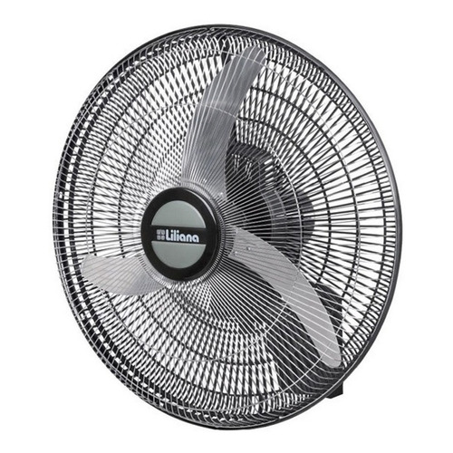 Ventilador de pared Liliana VWC2016 negro con 3 palas color  plateado de  metal, 20" de diámetro 220 V