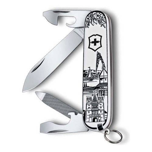 Navaja Victorinox Cadet Swiss Spirit 2022 Ed Limitada Color Blanco Con Negro